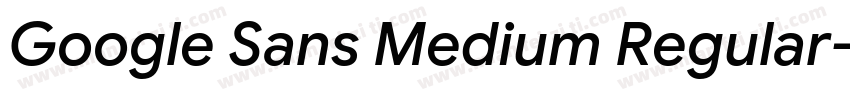 Google Sans Medium Regular字体转换